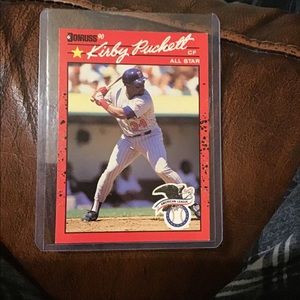 Trading card. Donruss Kirby Pucket Error Card.